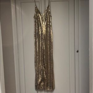 Gold sequins jumpsuit
